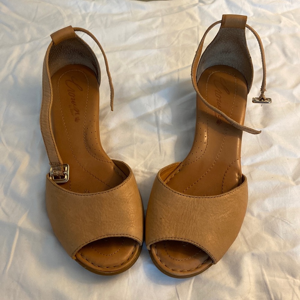 Crown by Born Ankle-Strap Peep Toe Sandals